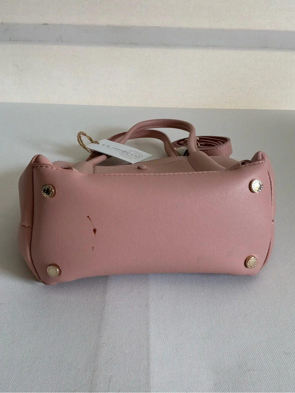 Expressions NYC Blush Pink Mini Tote Crossbody Bag NWT Vegan Leather
